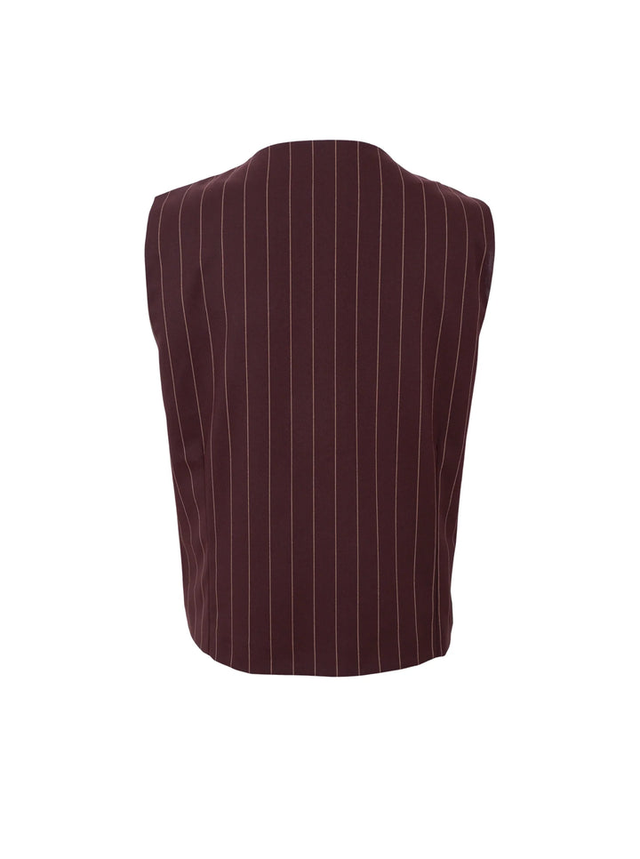 Black Colour - Oxford vest - Coffee