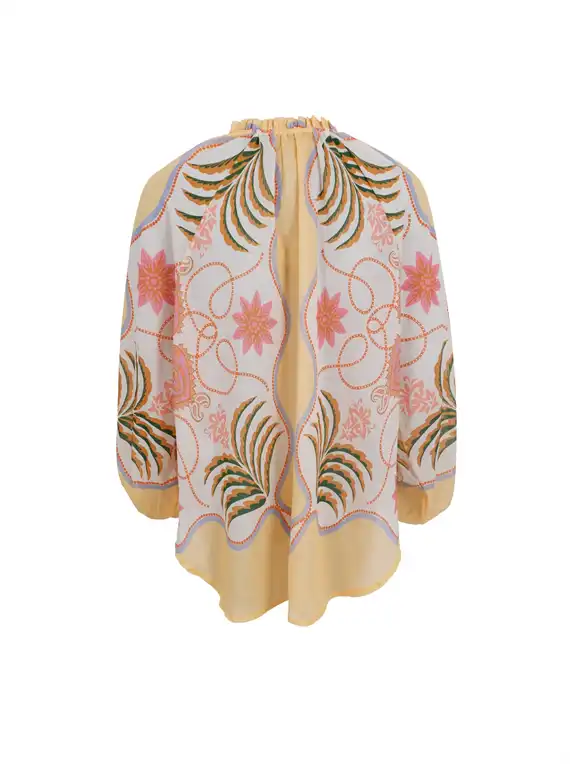 Black Colour - Magnolia Blouse - Butter Yellow - Onesize