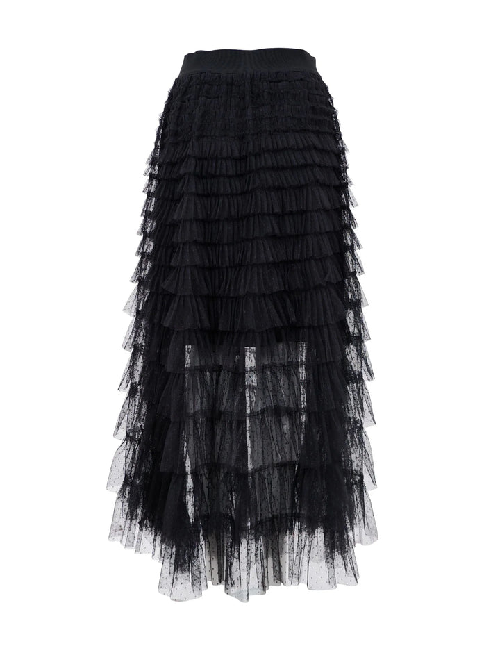 Black Colour - Angelina Mesh Nederdel - Black