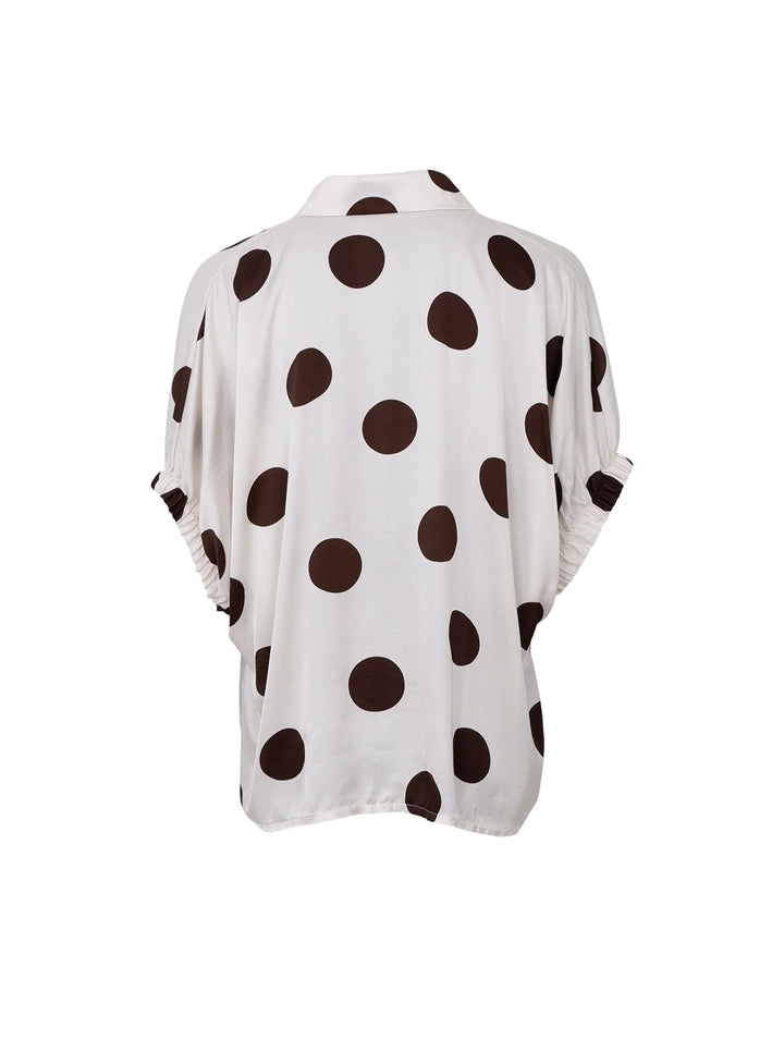 Black Colour - Mabel skjorte - off white dot - Onesize