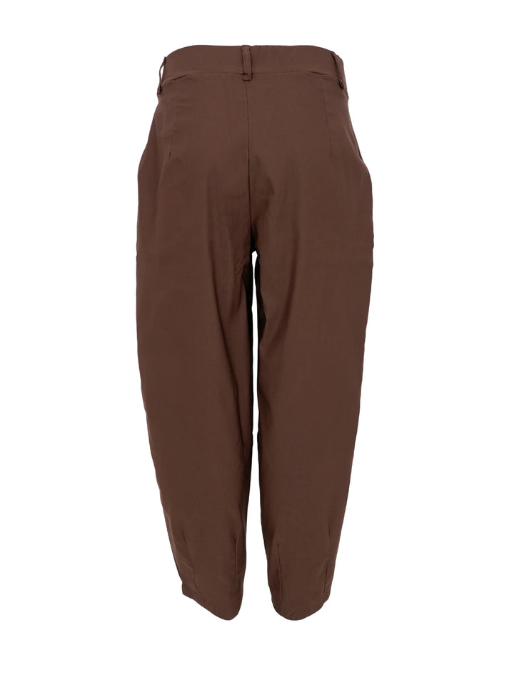 Black Colour - Beverly Barrel Bukser - Hazelnut Brown