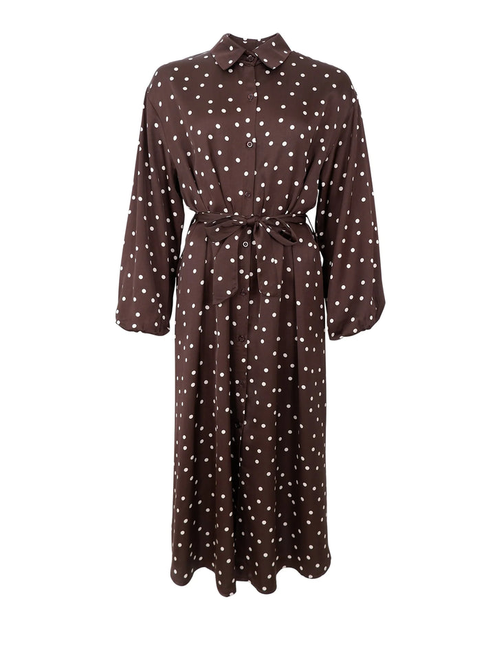 Black Colour - Valery Dress - Coffee