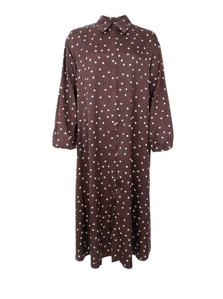 Black Colour - Valery Dress - Coffee