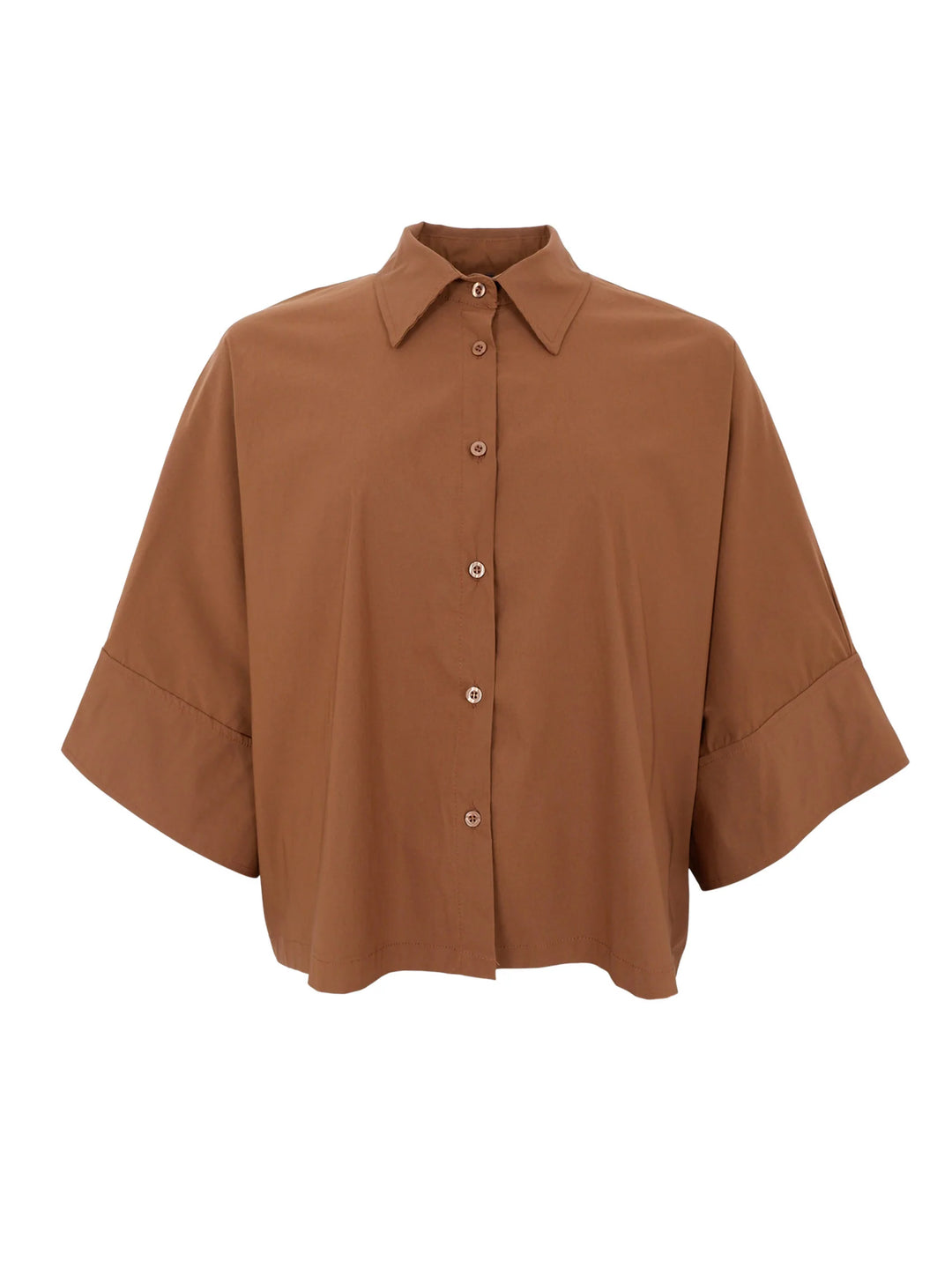Black Colour - Davina Loose Skjorte - Hazelnut Brown - Onesize