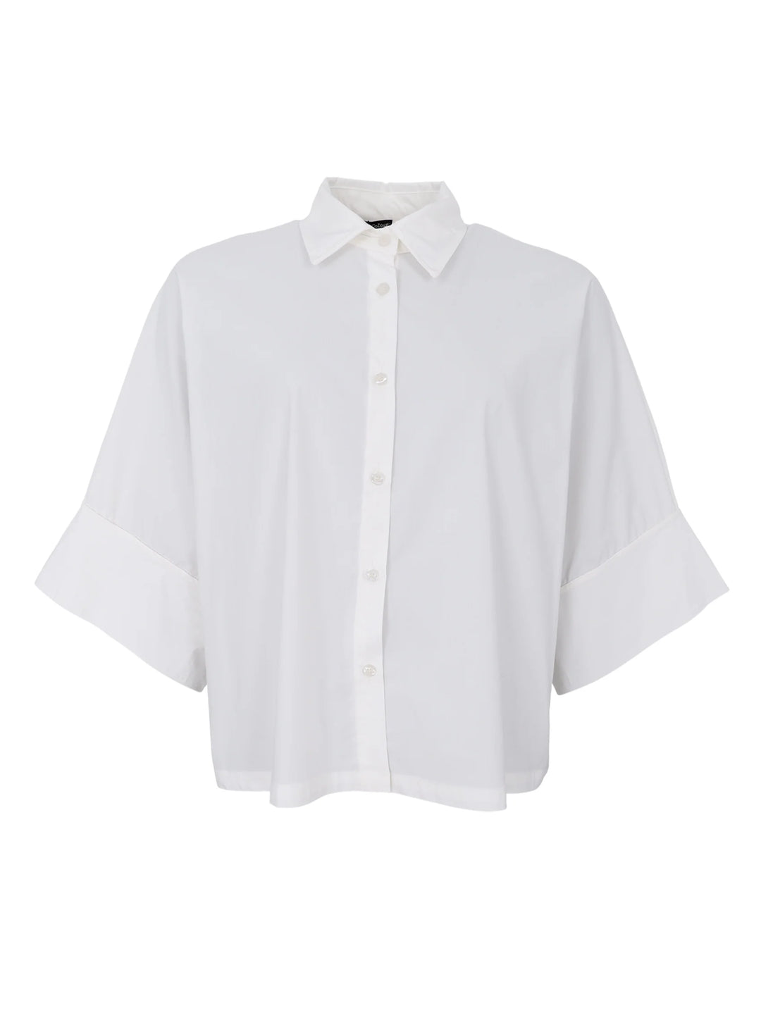 Black Colour - Davina Loose Shirt - White - Onesize