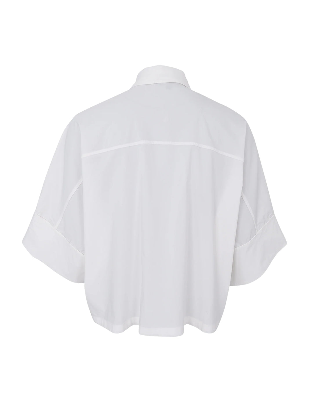 Black Colour - Davina Loose Shirt - White - Onesize