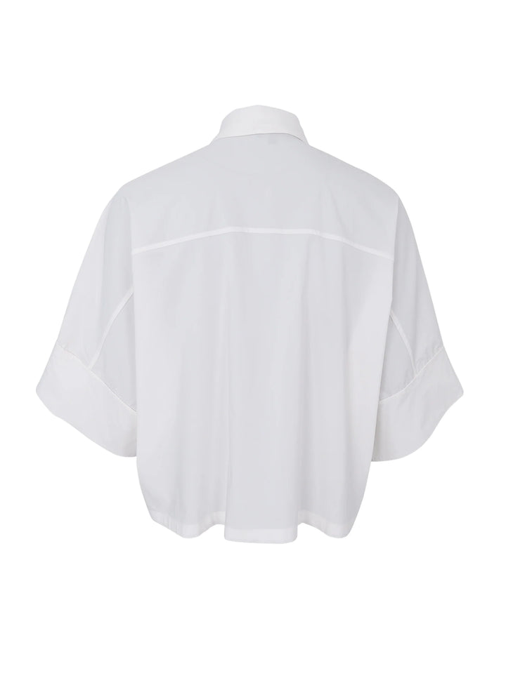 Black Colour - Davina Loose Shirt - White - Onesize