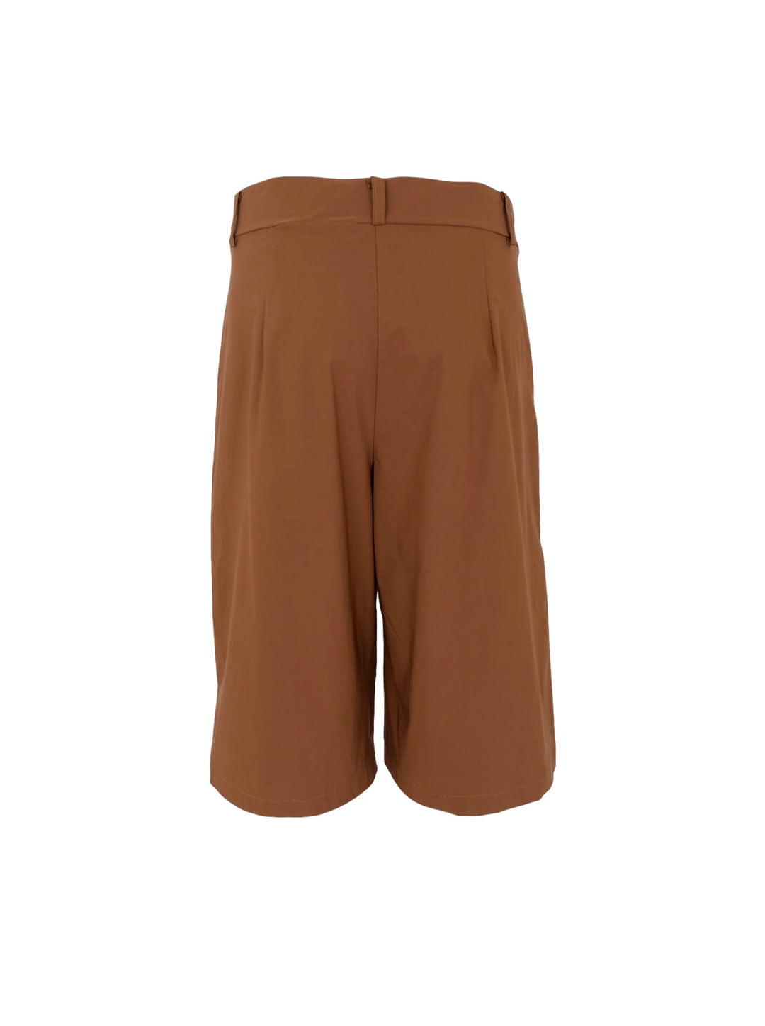 Black Colour - Davina Pleated Shorts -Hazelnut Brown