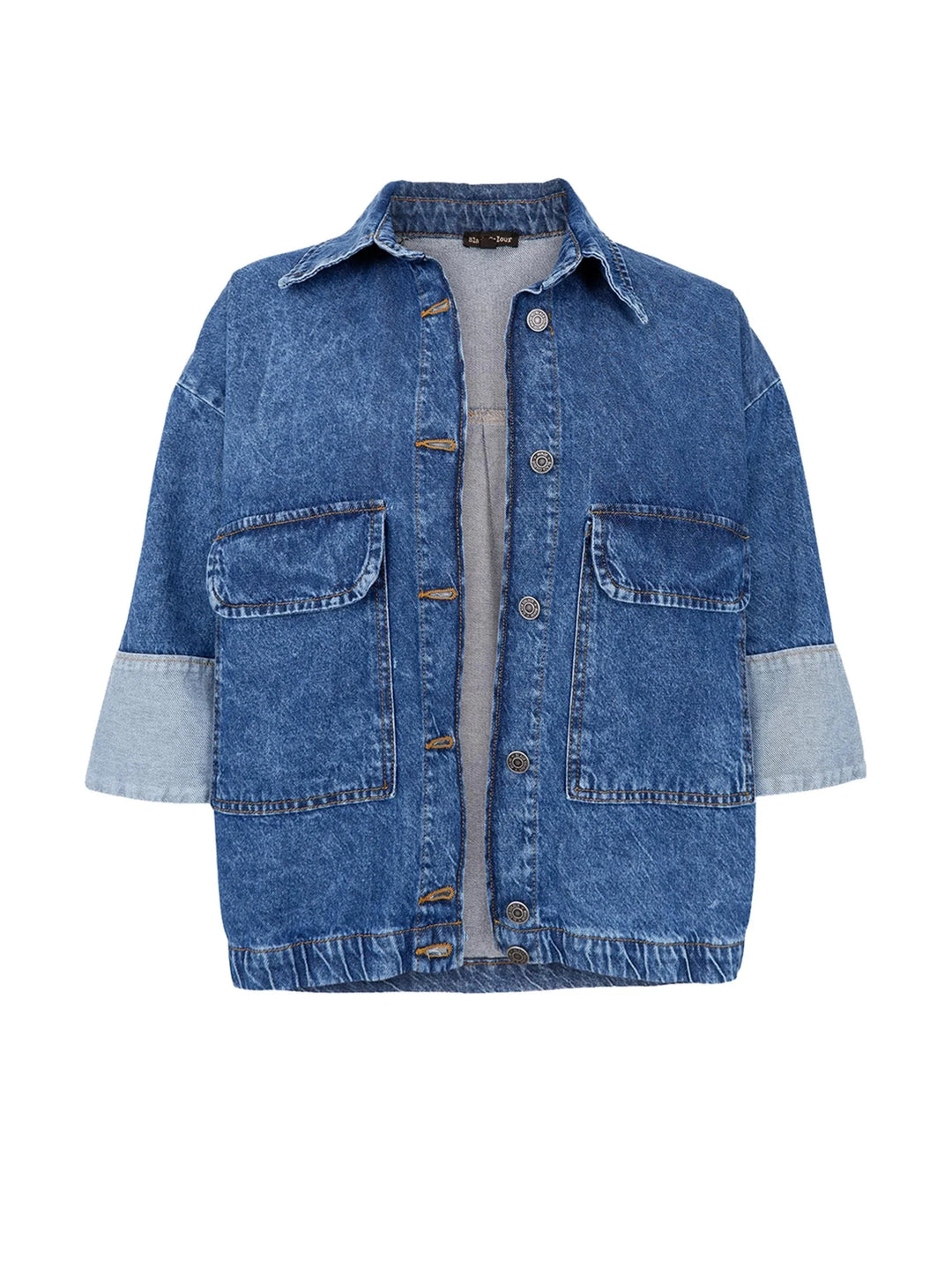 Black Colour - Izzy Denim Jakke - Mid Blue