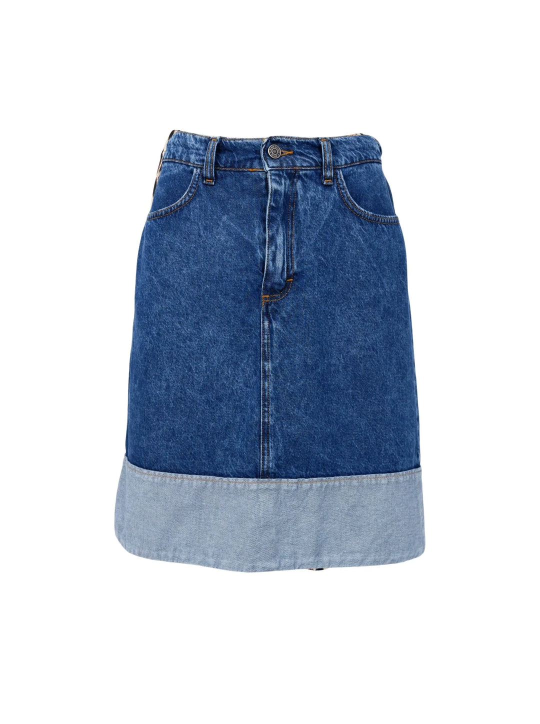 Black color - Cizzy denim skirt - Mid blue
