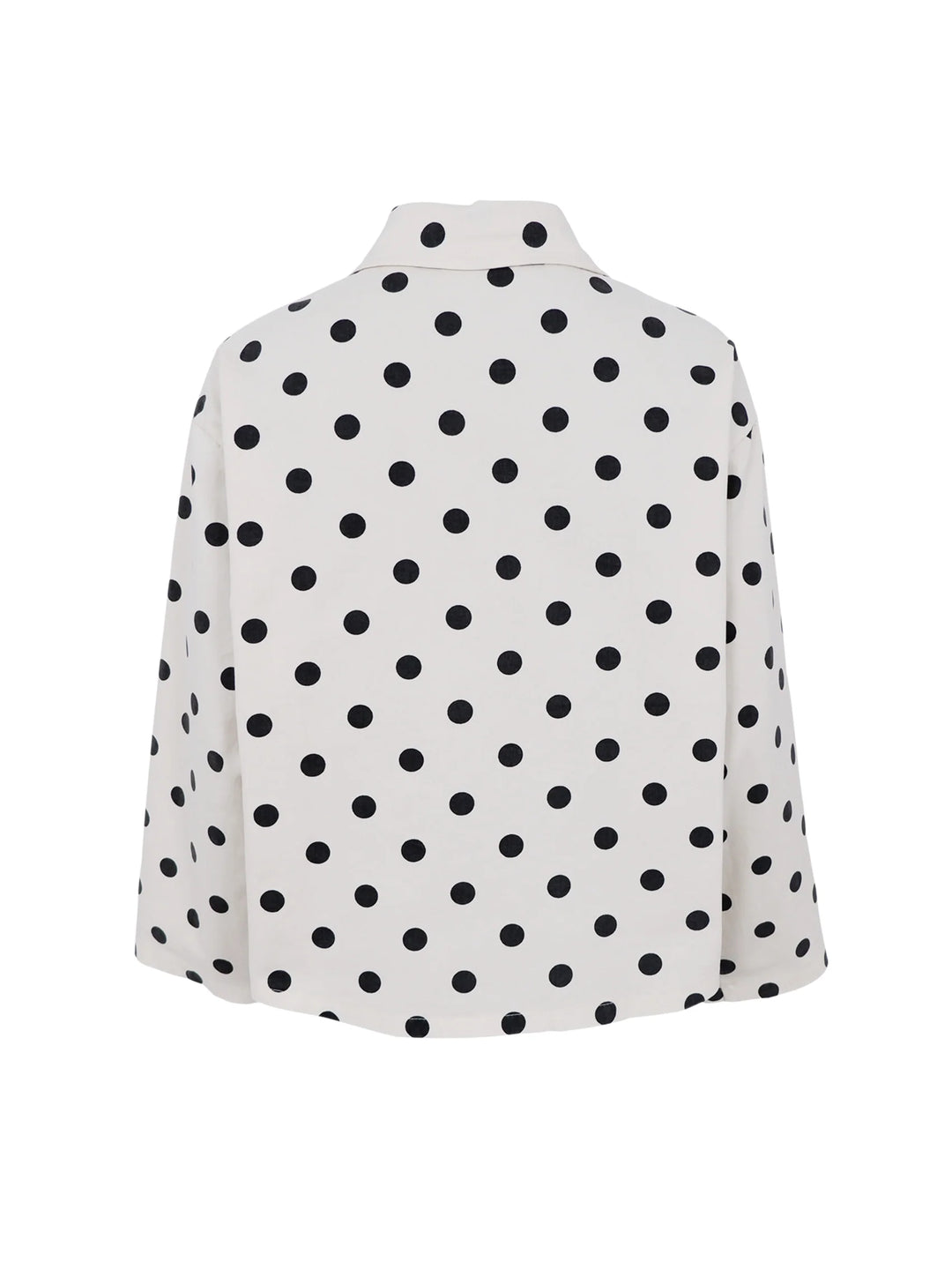 Black Colour - Ellie Shirt Jacket - White Dot - Onesize