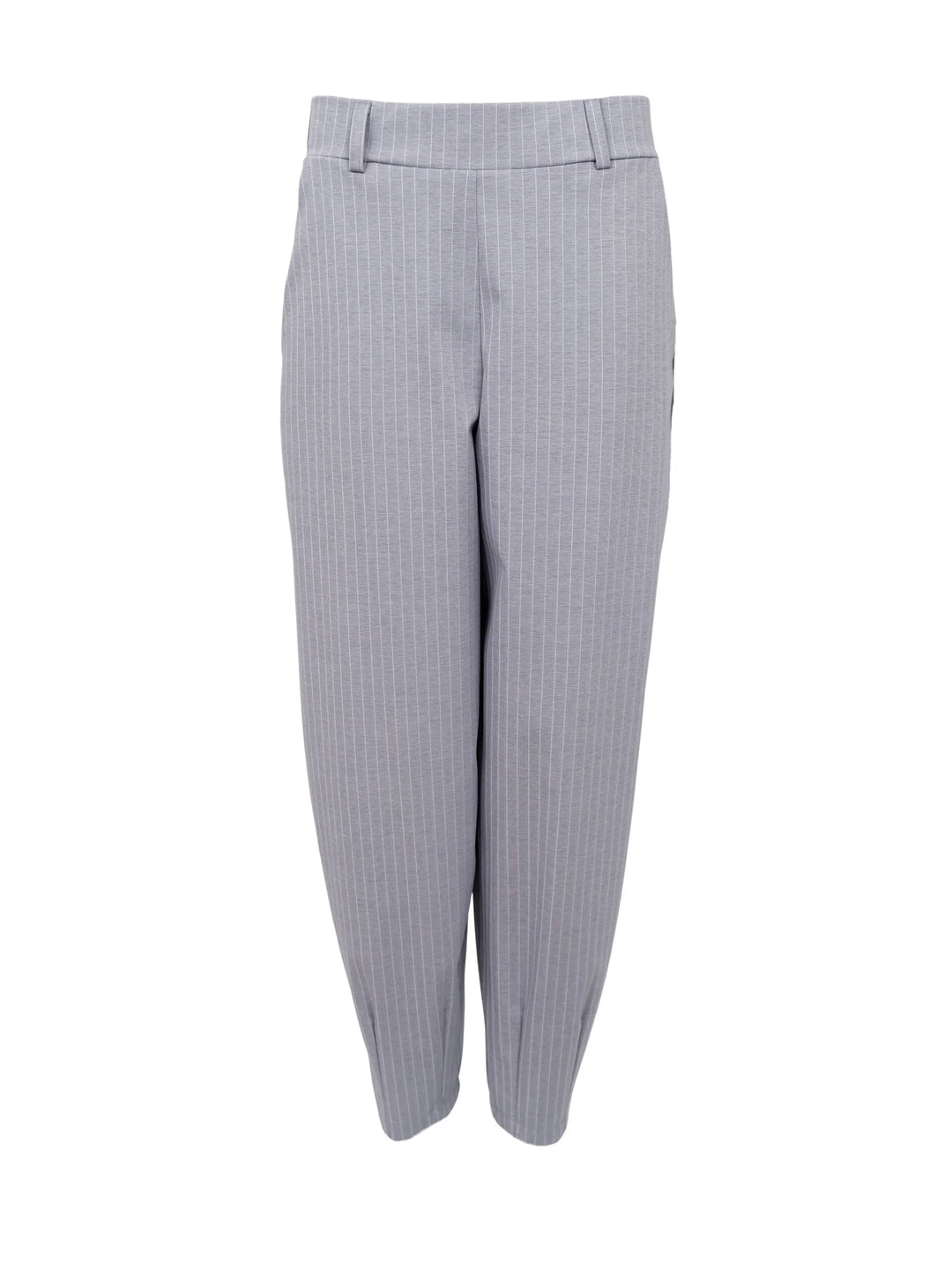 Black Colour - Milano Barrel Bukser - Grey Stripe