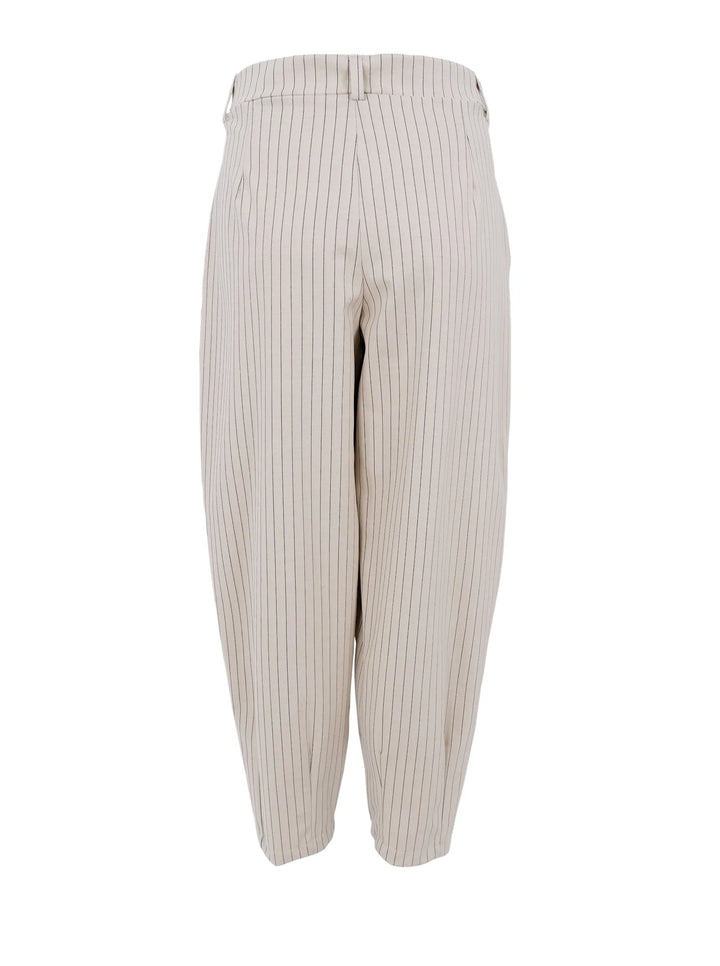 Black Colour - Milano Barrel Bukser - Kit Stripe