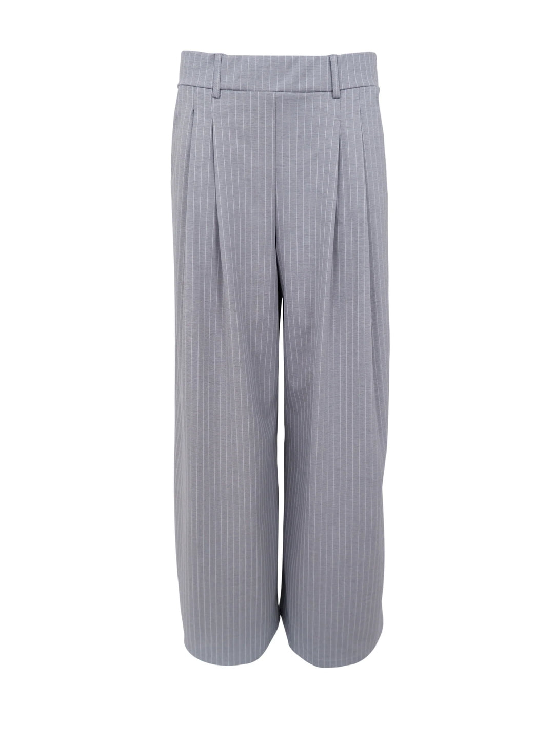 Black Colour - Milano Wideleg Pants - Grey Stripe