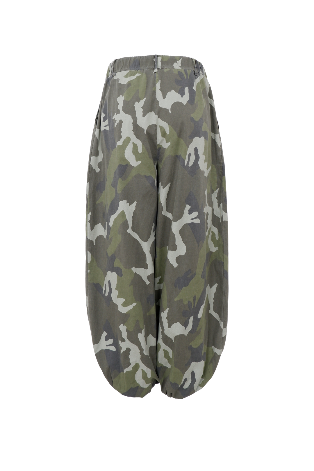 Black Colour - Ally Balloon Pants - Army Camouflage