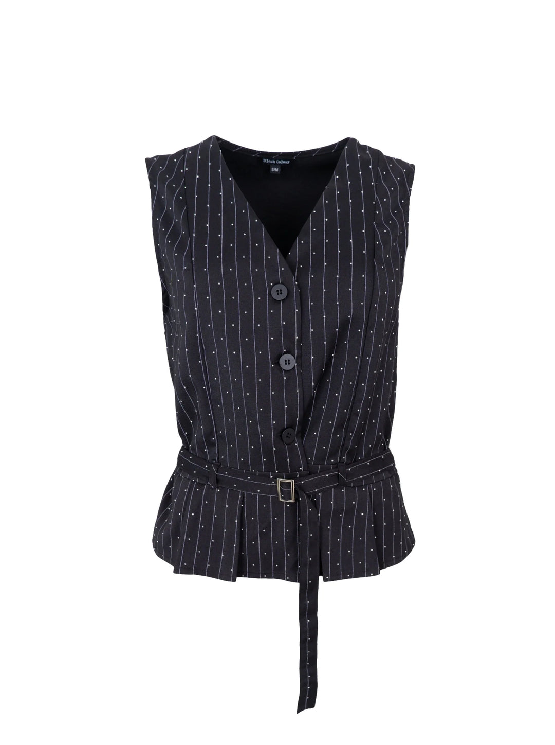 Black Colour - Angelica Strass Vest - Black