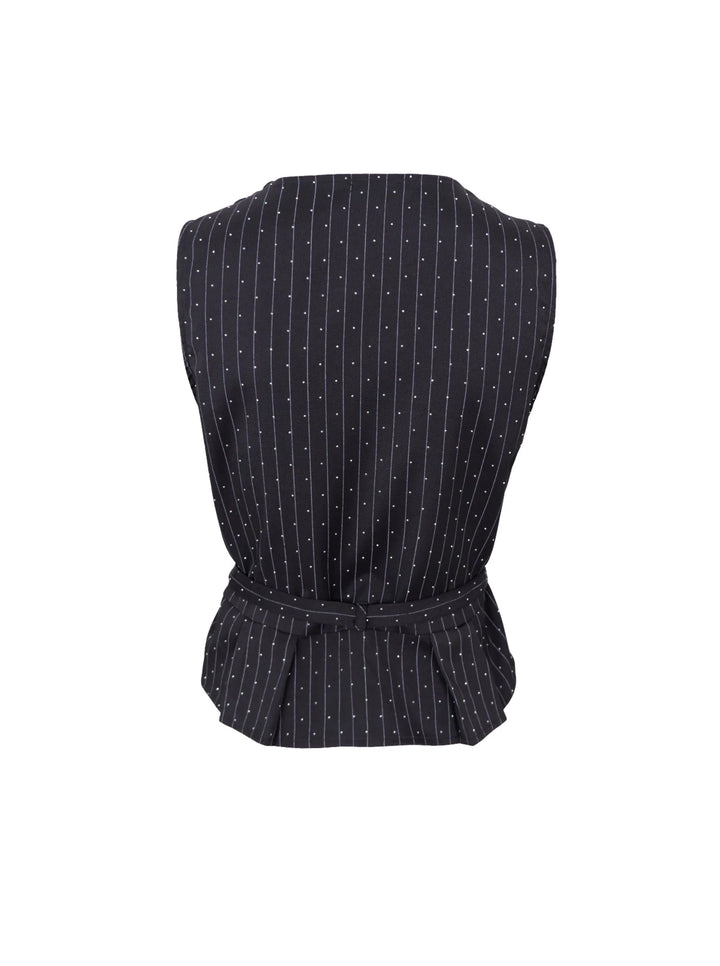 Black Colour - Angelica Strass Vest - Black