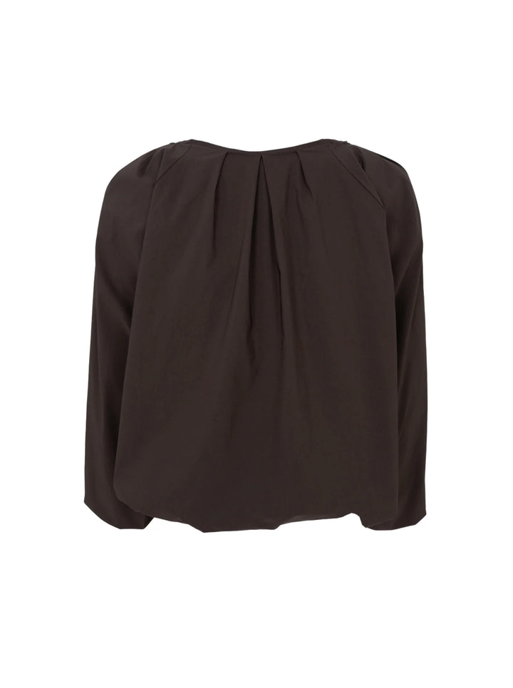 Black Colour - Davina Balloon Bluse - Coffee