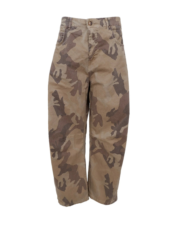 Black Colour - Aila Barrel Bukser - Camouflage