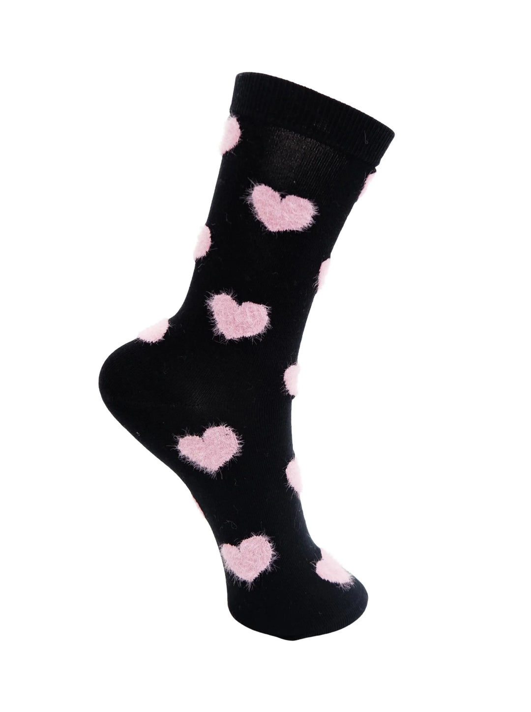 Black Colour - Mayline Heart Strømper - Black - Onesize