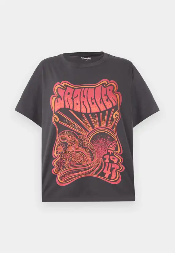 Wrangler - Girlfriend T-shirt - Faded Black