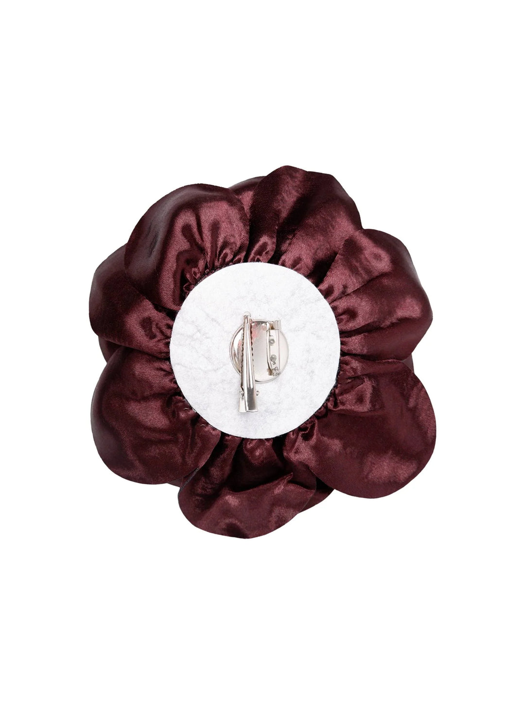 Black Colour - Sage Big Flower 2-in 1 - Brooch - Mocca Wine - Onesize