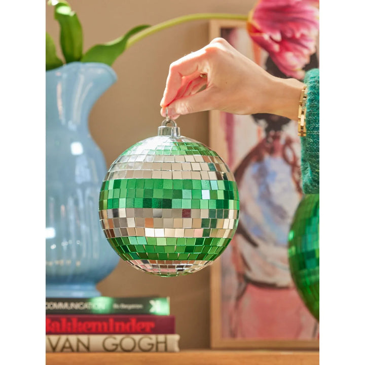 Rice - Discokugle - Dark green/Silver Stripes - Mellem