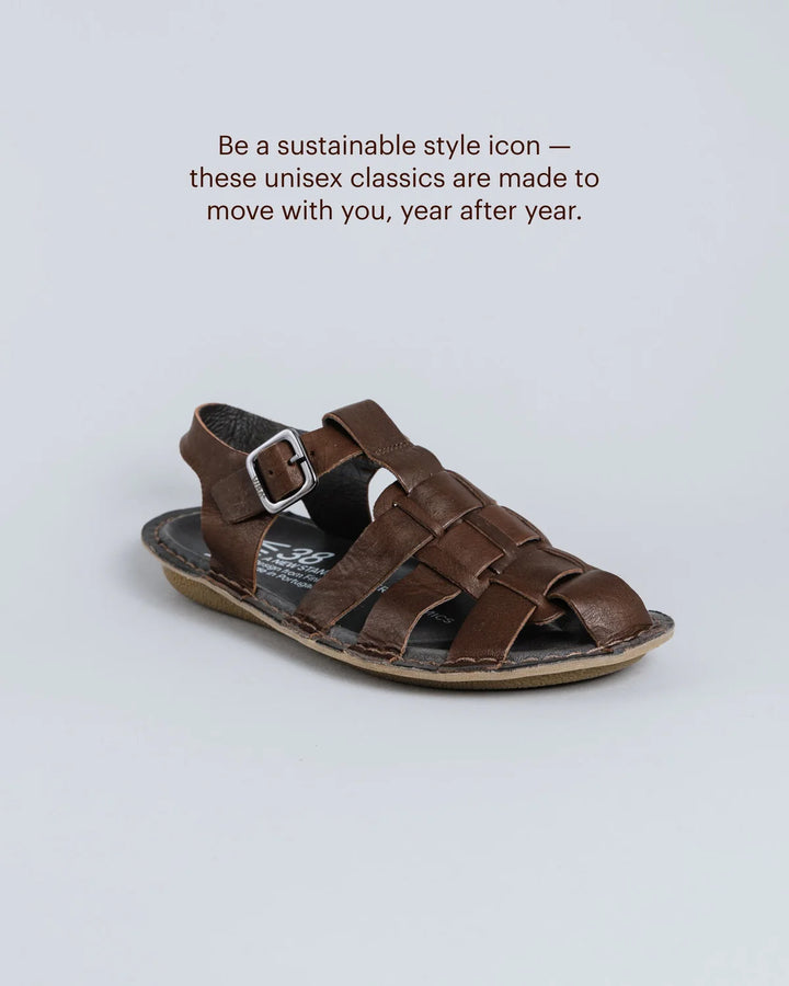 VIBAe - Capri Leather sandal - Cocoa brown