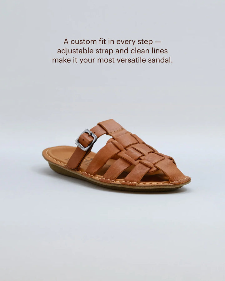 VIBAe - Amalfi Leather sandal - cognac brown