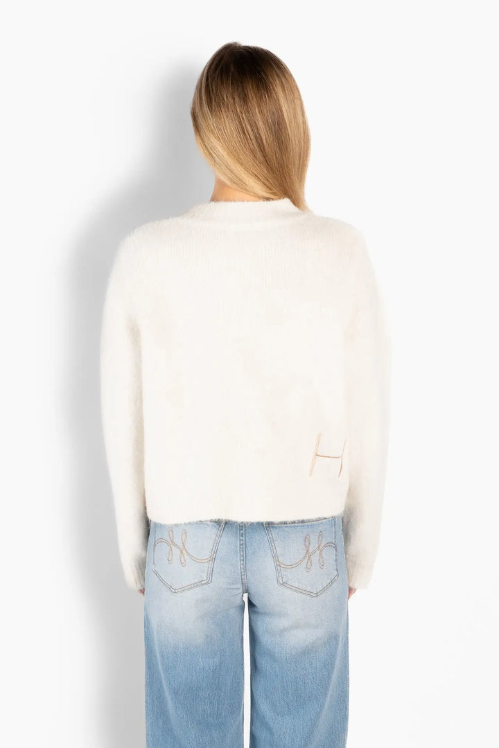 Hést - Pernille Short Cardigan - White Alyssum