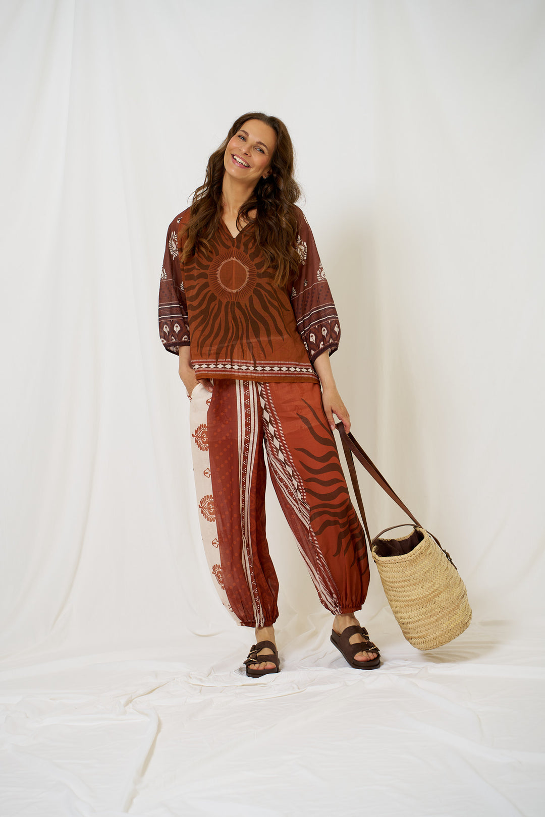 Marta - Fiorenza Pants - Brown