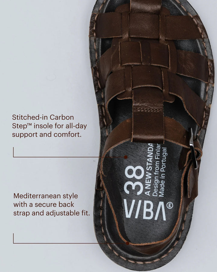 VIBAe - Capri Leather sandal - Cocoa brown