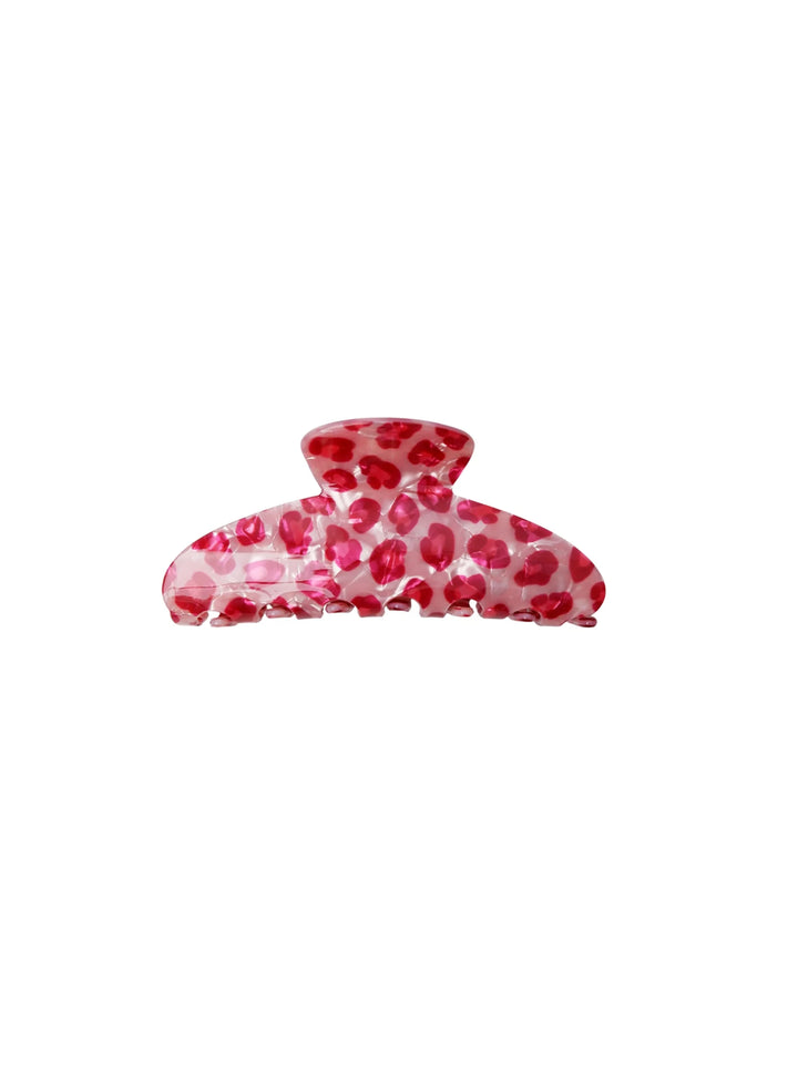 Black Colour - Flick Hair Claw - Pink