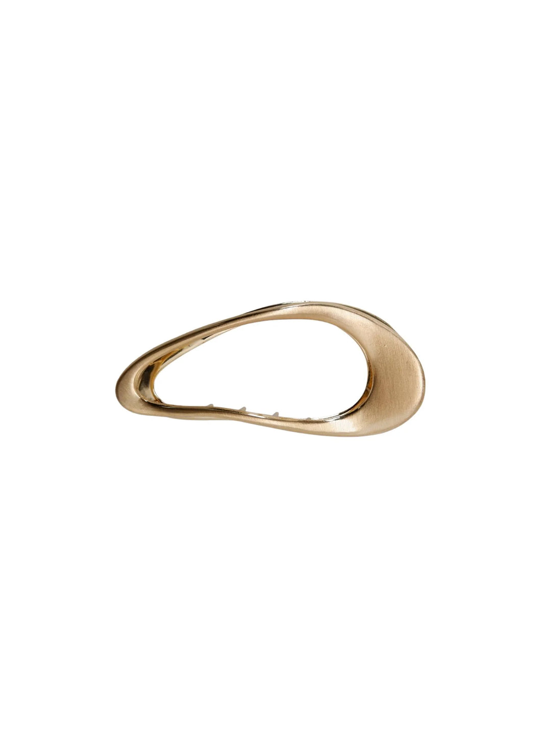 Black Colour - Flow Matt Hair Claw - Matt Gold Coloured
