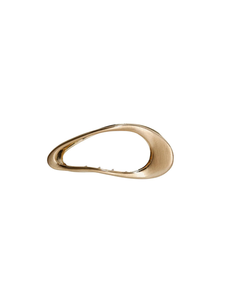 Black Colour - Flow Matt Hair Claw - Matt Gold Coloured