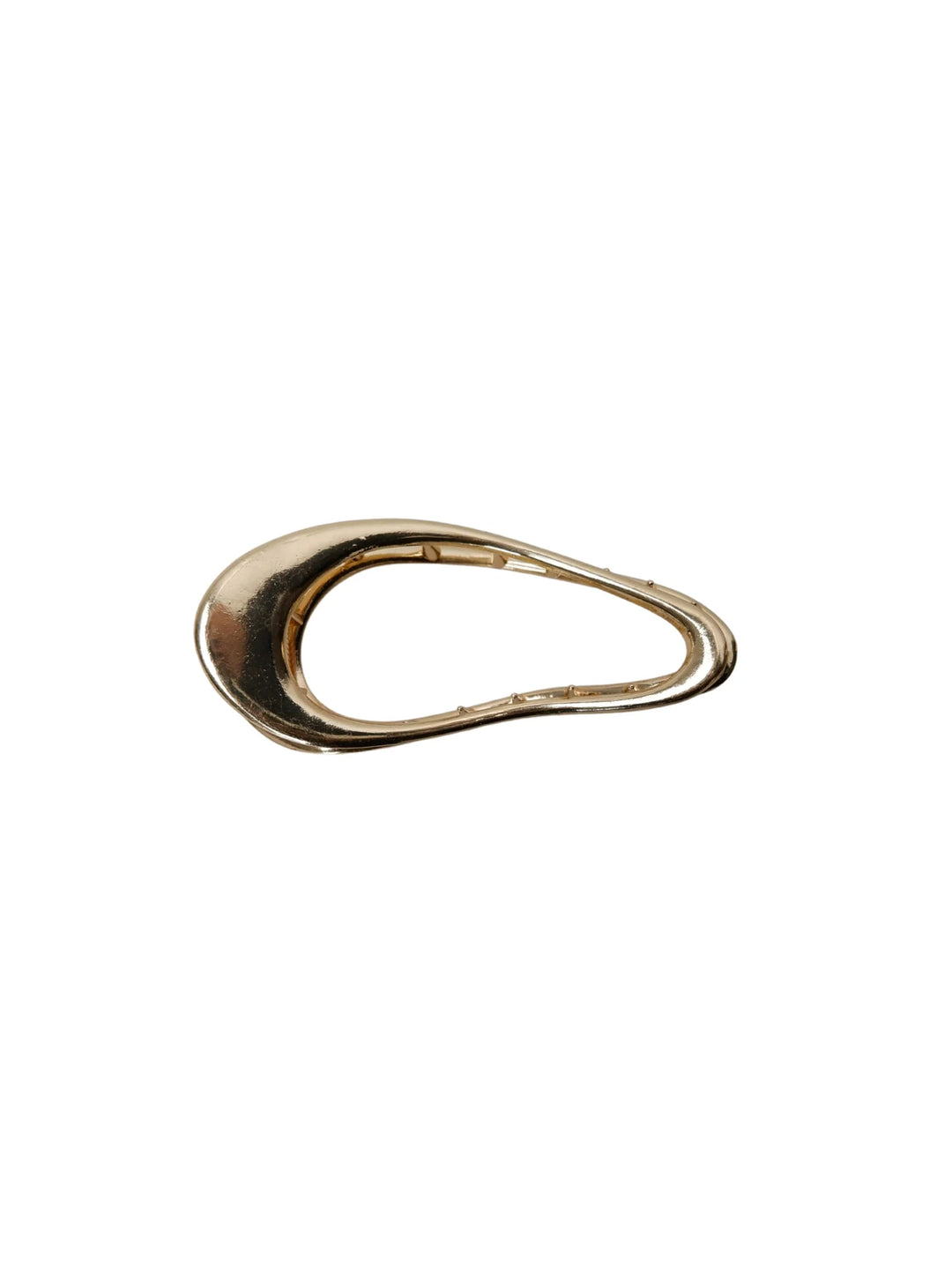 Black Colour - Flow Matt Hair Claw - Matt Gold Coloured