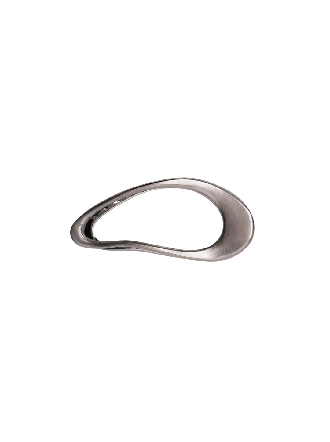 Black Colour - Flow Matt Hair Claw - Matt Silver Coloured