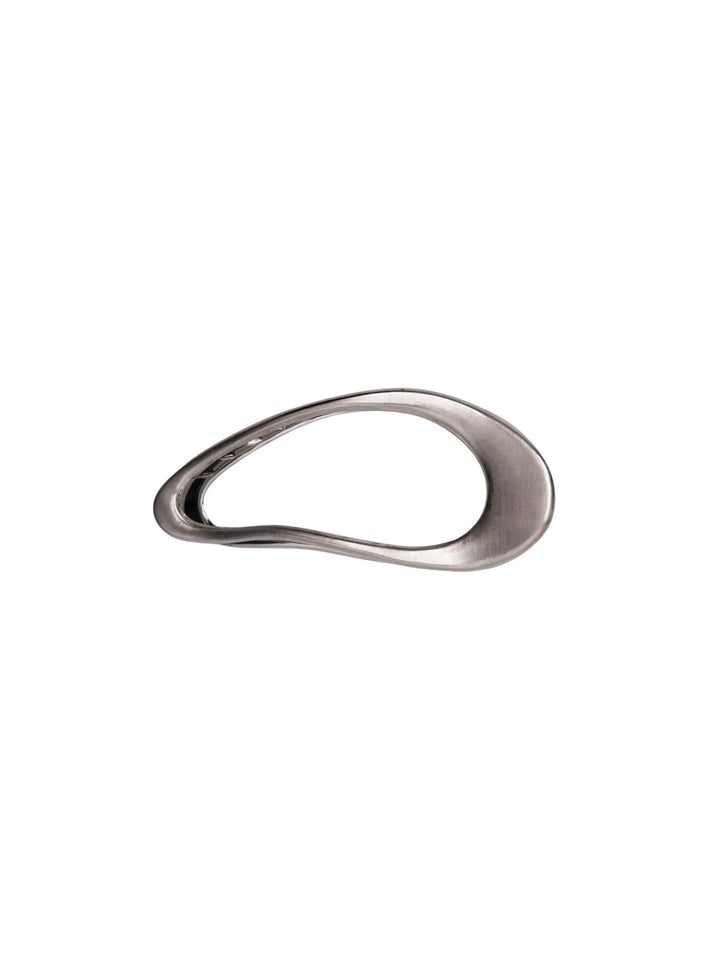 Black Colour - Flow Matt Hair Claw - Matt Silver Coloured