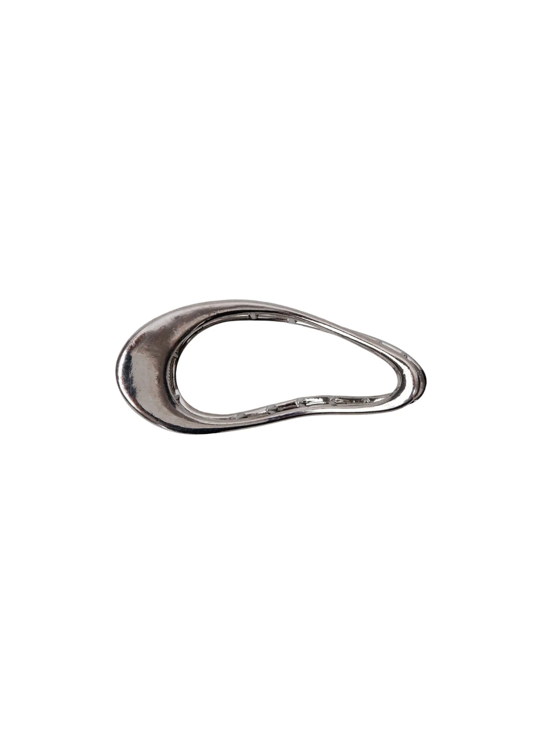 Black Colour - Flow Matt Hair Claw - Matt Silver Coloured