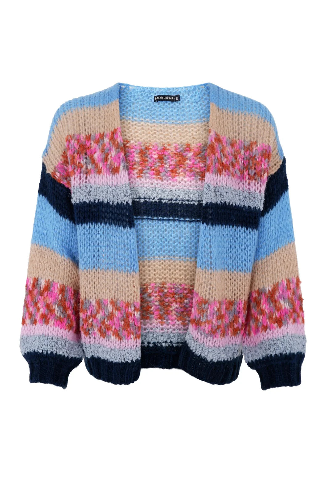 Black Colour - Sophie Striped Jumper - Blue Multi