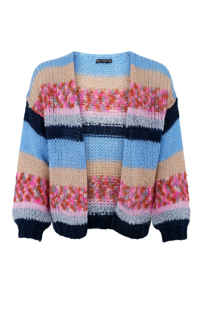 Black Colour - Sophie Striped Jumper - Blue Multi