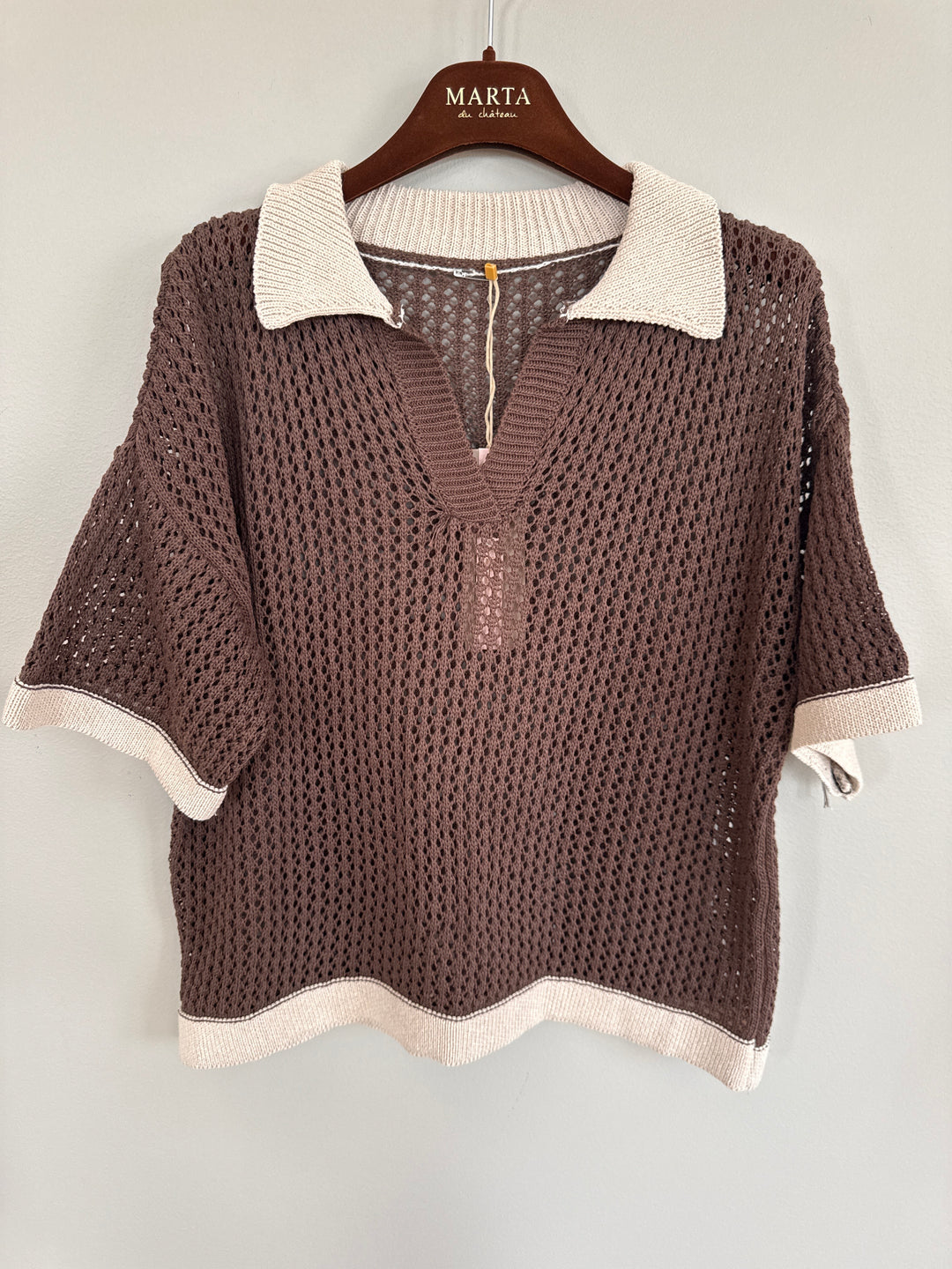 Marta - Nayeli Strik polo - Corda/Caffe
