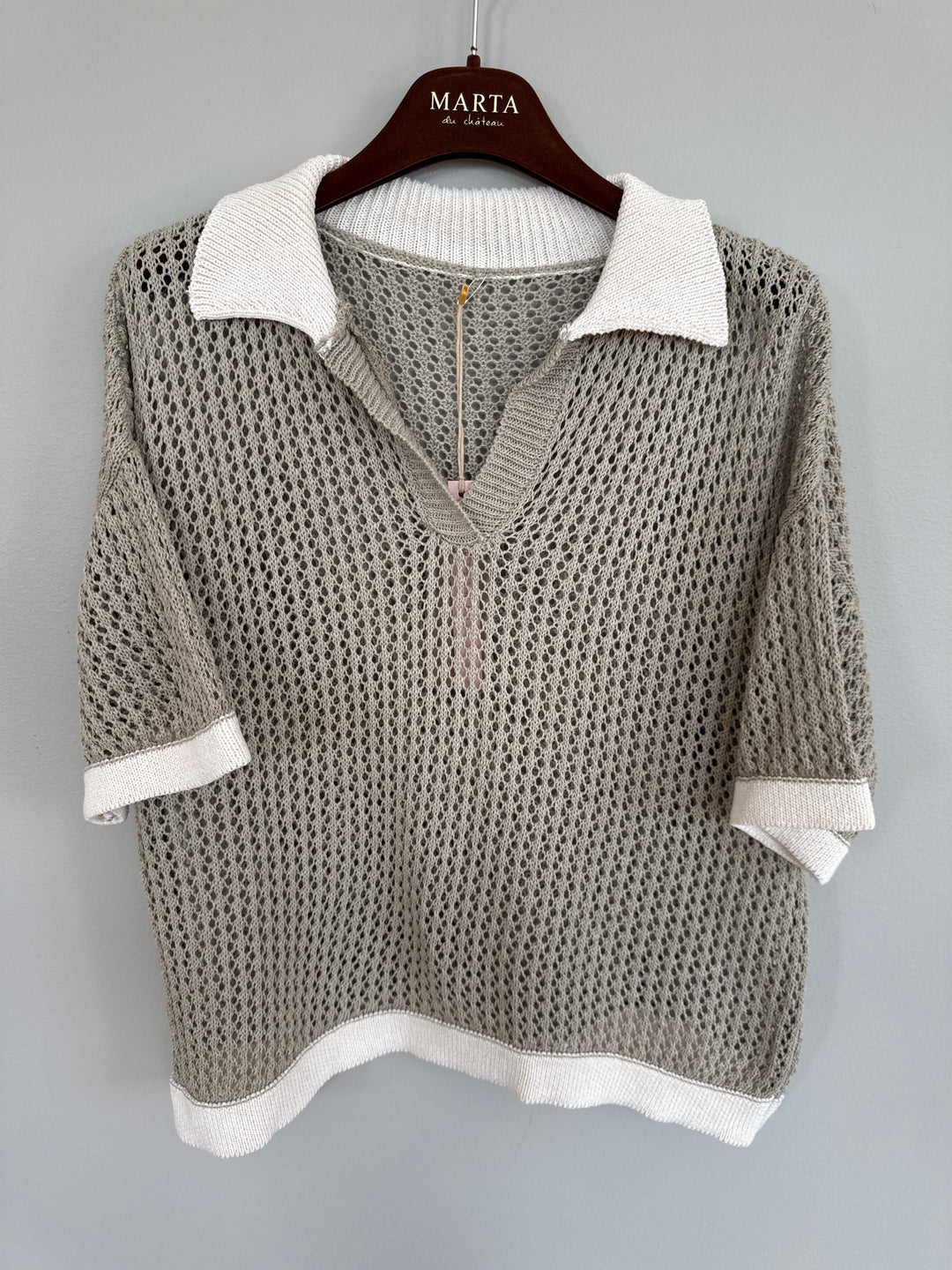 Marta - Nayeli Strik polo - Fango/Calce