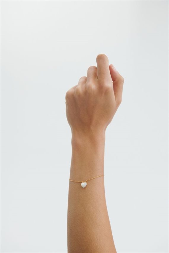 Pernille Corydon - Ocean Heart Armbånd - Guld - Adj 16-19 cm
