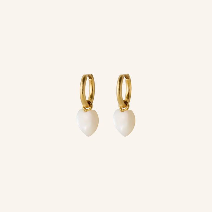 Pernille Corydon - Ocean Heart Huggies - Guld - 19mm