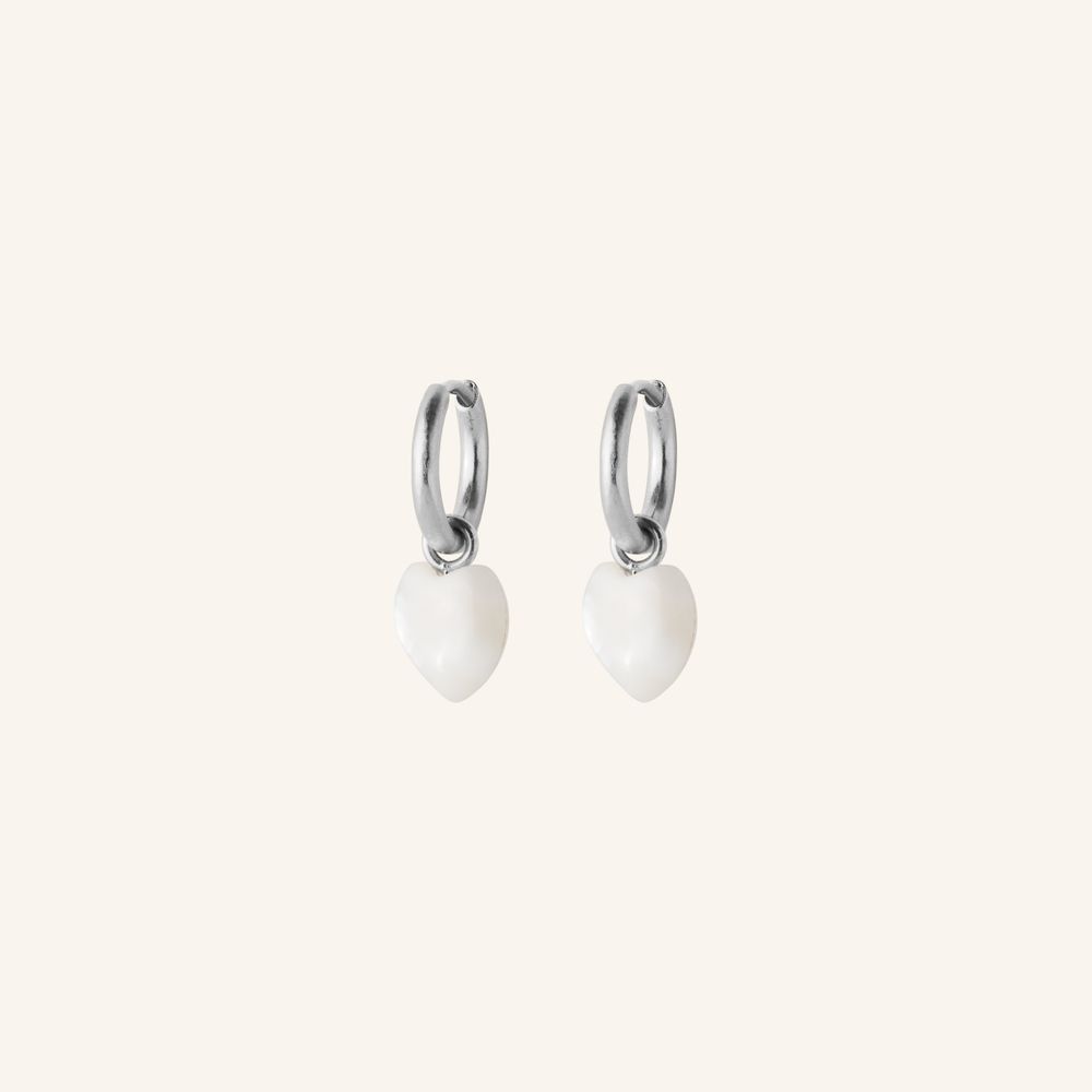 Pernille Corydon - Ocean Heart Huggies - Sølv - 19mm