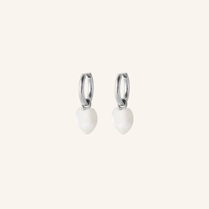 Pernille Corydon - Ocean Heart Huggies - Sølv - 19mm
