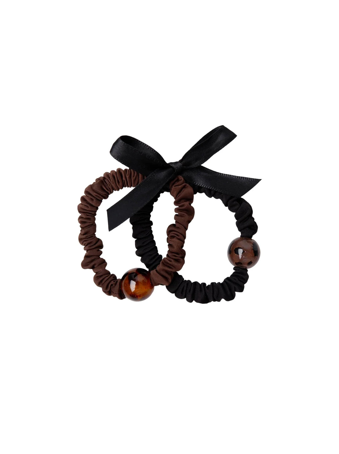 Black Colour - Blaise Mini Scrunchie - Sæt - Black/Brown Mix - Onesize