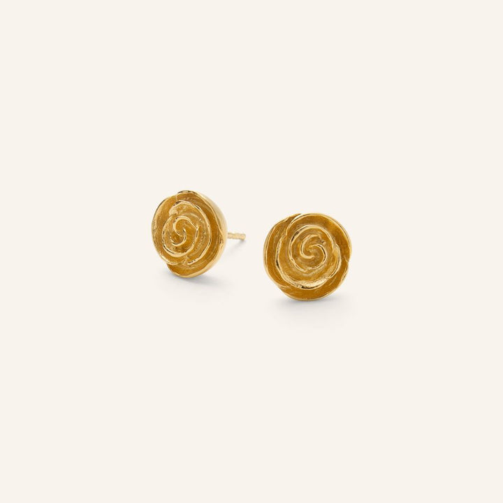 Pernille Corydon - Rose Stud Earrings - Gold - 10mm