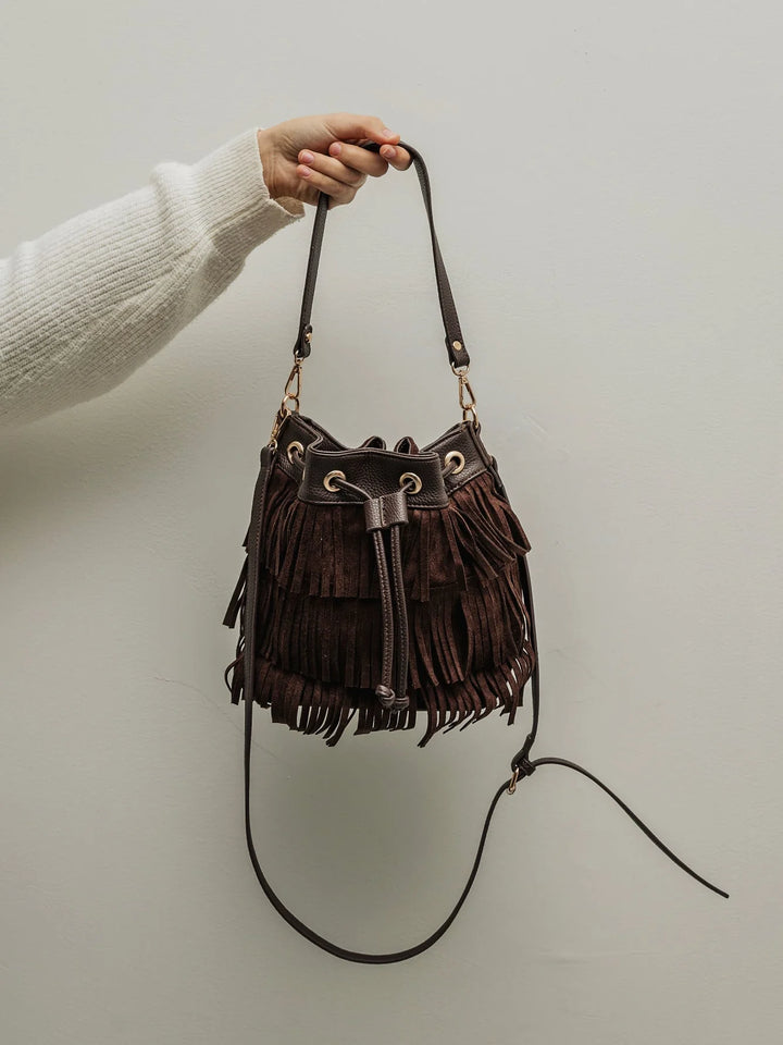 Bow 19 - Jade Bucket Bag Frill - Brown